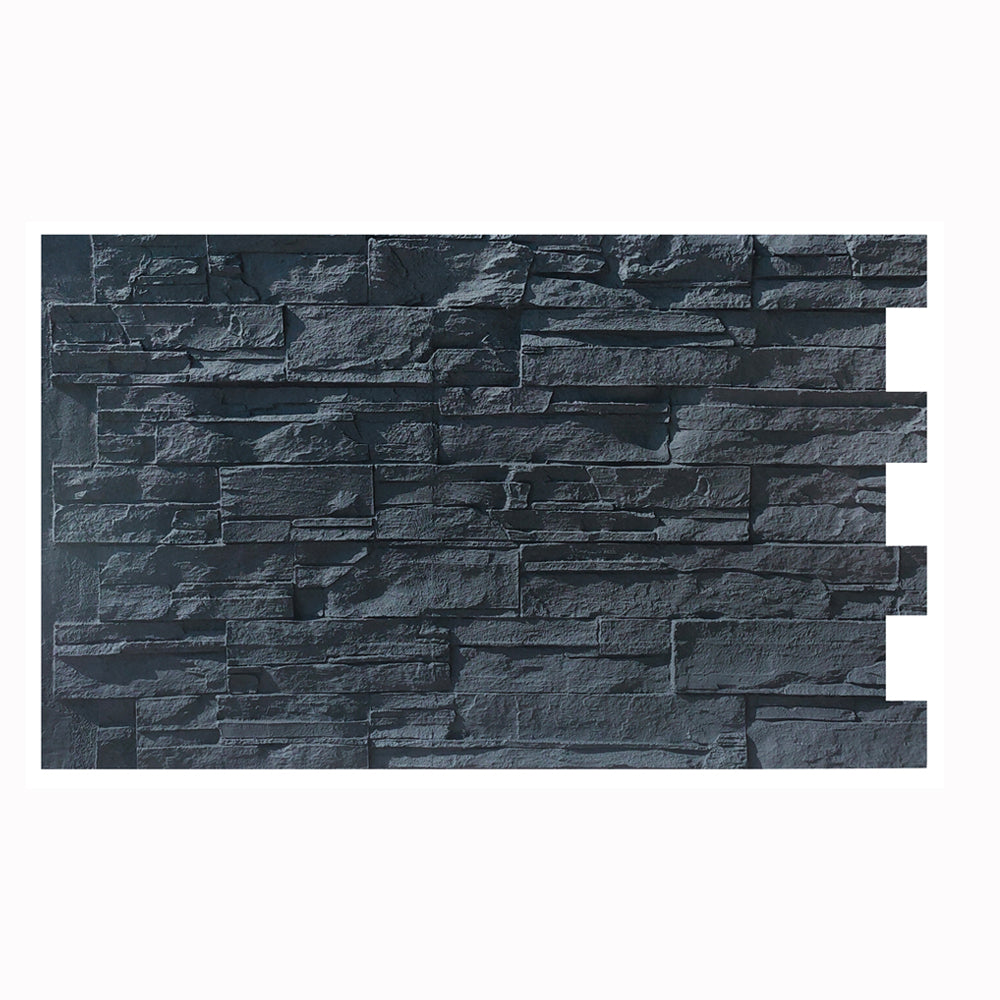 Ledge Stone Wall Panel, Black